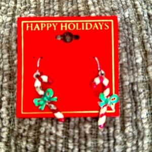 Women’s Candy cane earrings. Wire hooks. Very cute and NWT